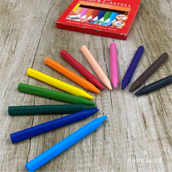 Crayones Borrables Faber-Castell Grip Delgado Triangulares x 12 Colores
