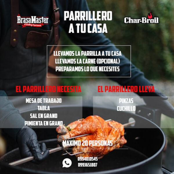 Parrillero a tu casa