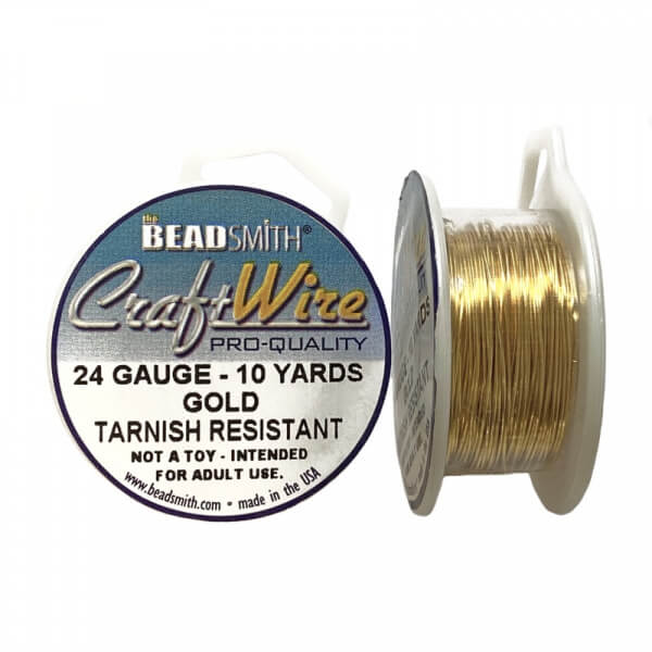 Bead Smith® Alambre Craft Wire Calibre 24 Dorado