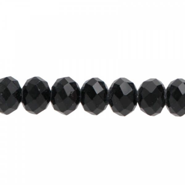 Cristales Murano facetados 6mm - Color Negro Jet 23