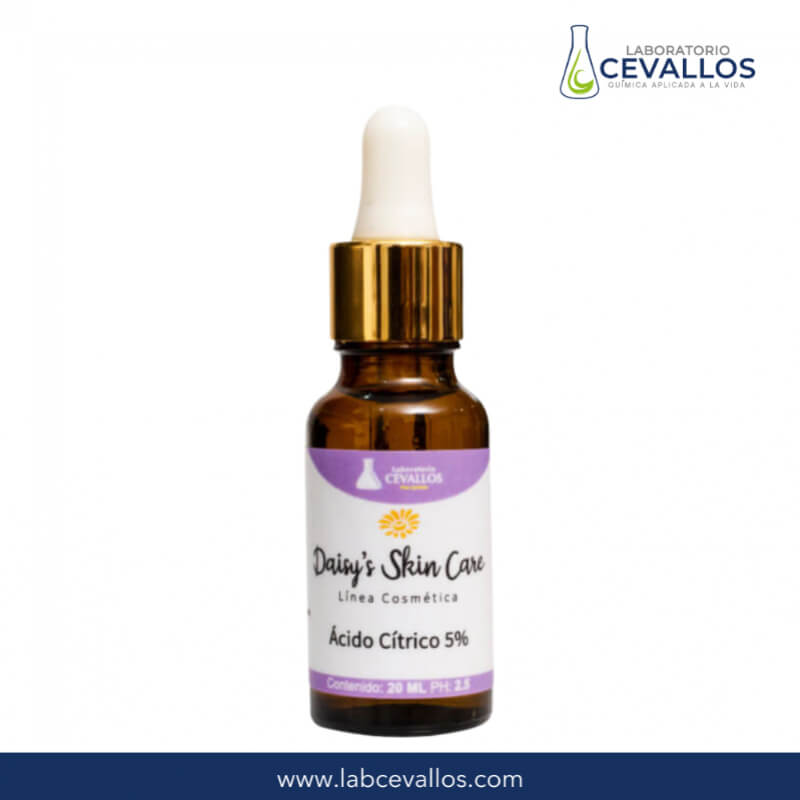 Ácido Cítrico 5% - Antioxidante, Despigmentante y Exfoliante Facial (20 ml) | Daisy's Skin Care