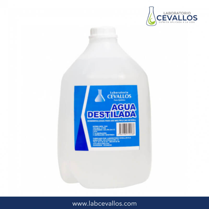 Agua Destilada/Desmineralizada x Galón | Laboratorio Cevallos - Pureza Esencial para tu Hogar, Industria y Laboratorio