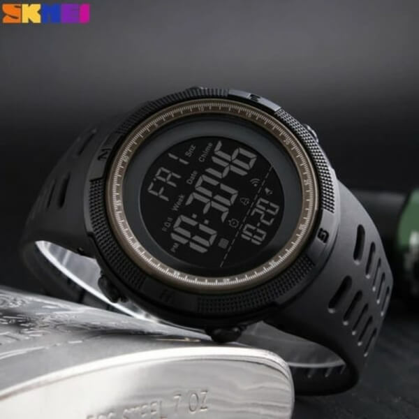 Reloj deportivo digital SKMEI 1251 alarma cronometro calendario a prueba de agua 5 atm.