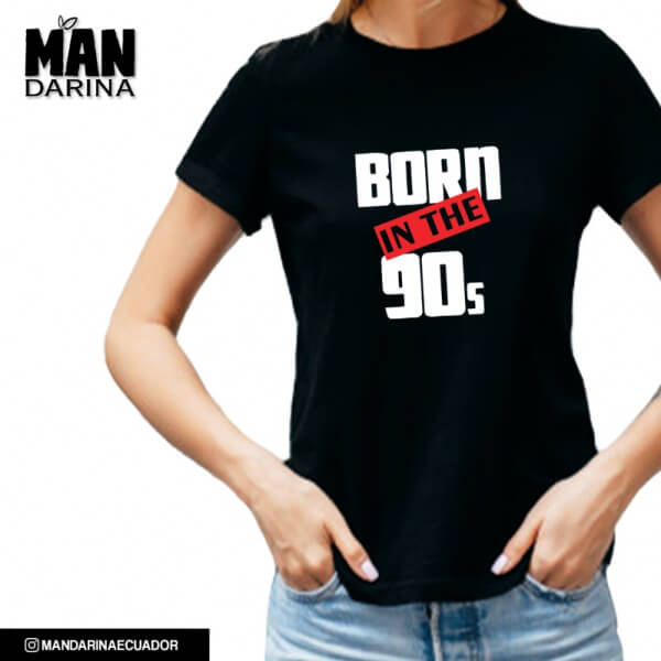 Camiseta de mujer con diseño Retro BORN IN THE 90`S