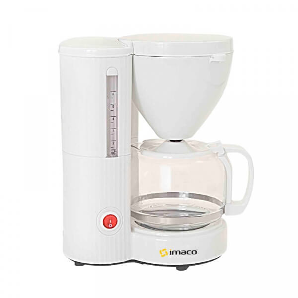 Cafetera Eléctrica 6 a 8 tazas Imaco ICM608 - 550 watts, filtro de nylon, color blanco