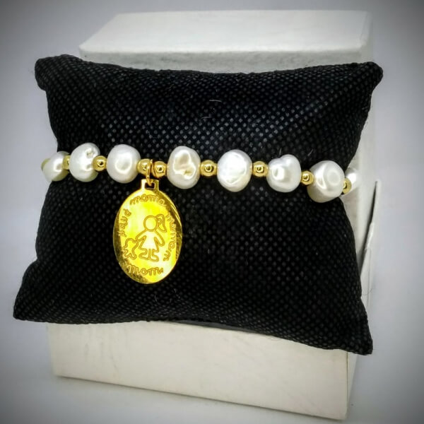 Pulsera elástica perlas