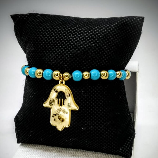 Pulsera elástica turquesa