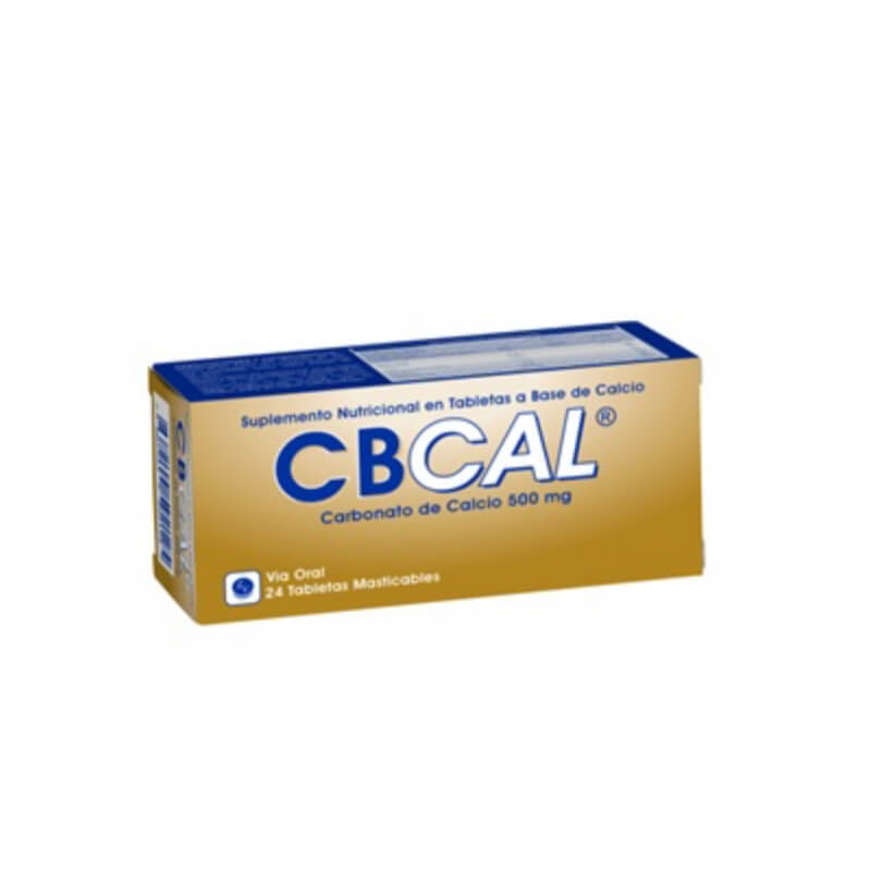 CB CAL 500MG TABLETAS MASTICABLES X 24