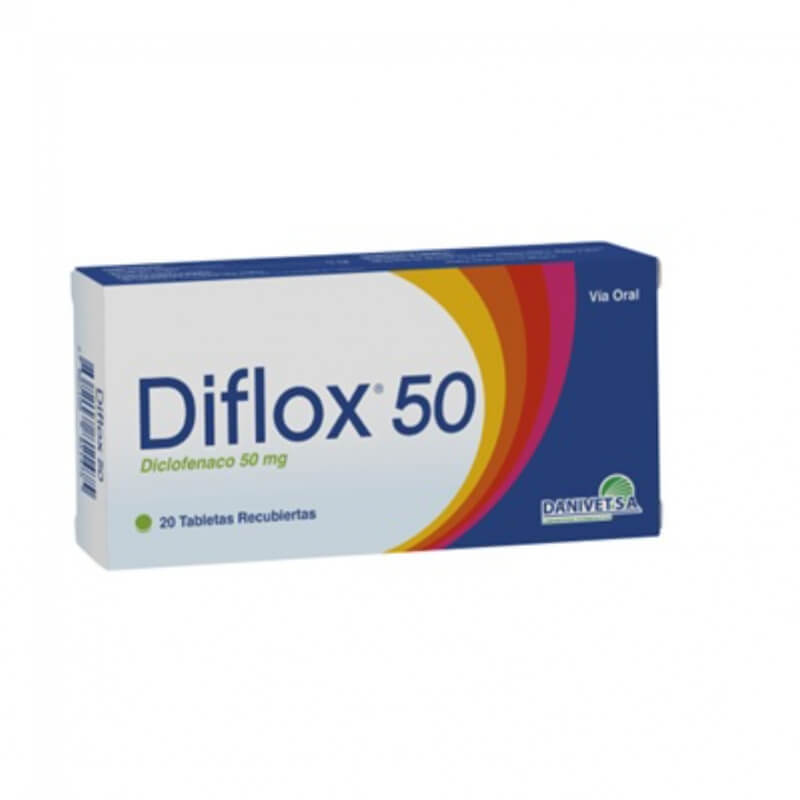 DIFLOX 50MG TABLETAS X 20*2