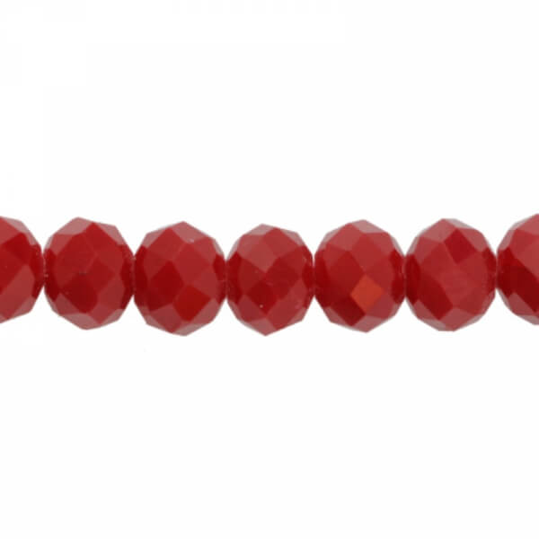 Cristales Murano facetados 6mm - Color Rojo