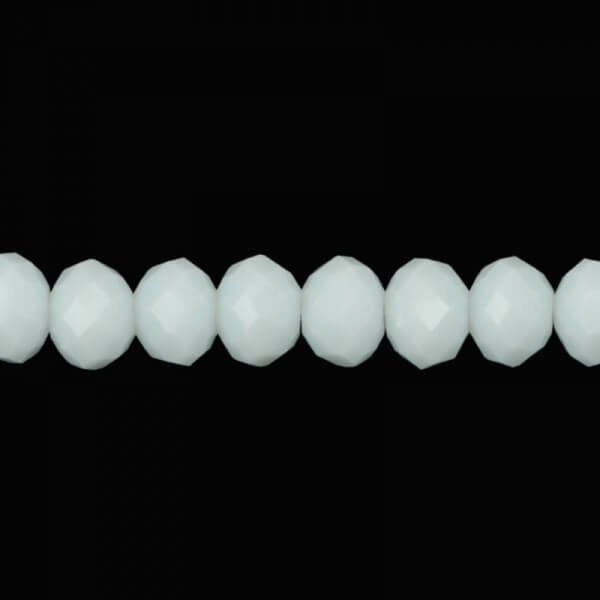 Cristales Murano facetados 6mm - Color Blanco