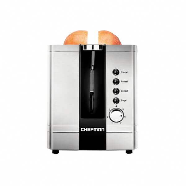 TOSTADORA CHEFMAN 2 REBANADAS ACERO INOXIDABLE EXTRA GRANDE