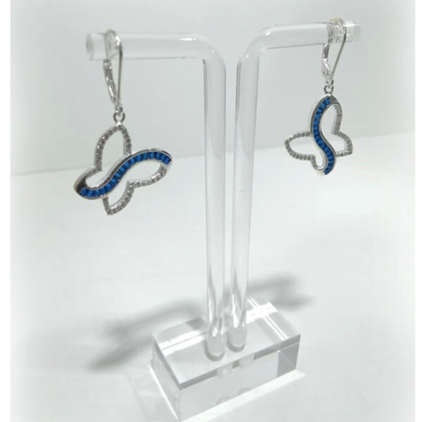 Aretes filigrana mariposa azul