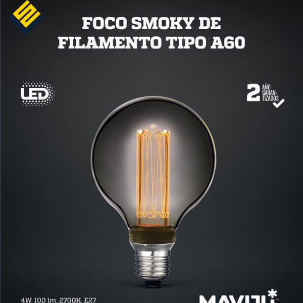 FOCO SMOKY FILAMENTO LED DECO GOTA 4W E27 / 2200K