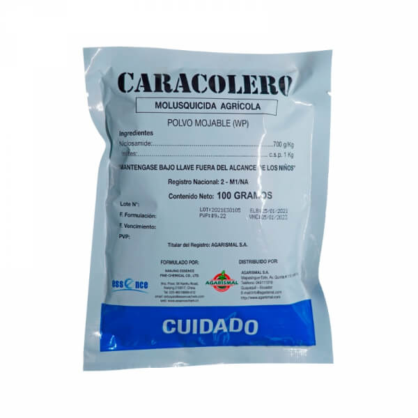 Caracolero, Insecticida, Niclosamida, presentacion 100gr