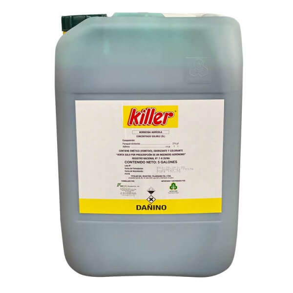 Killer, Herbicida, Paraquat,presentacion caneca, 20 litros