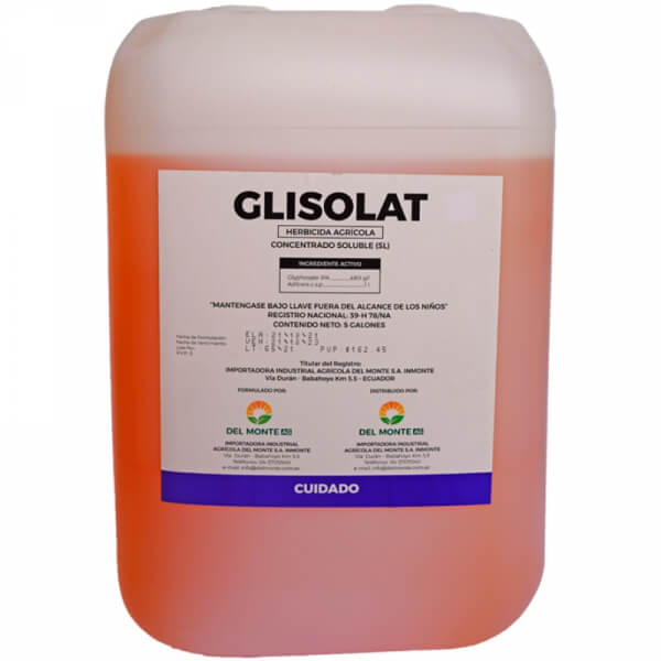 Glisolat, herbicida, glifosato,presentacion 19 litros