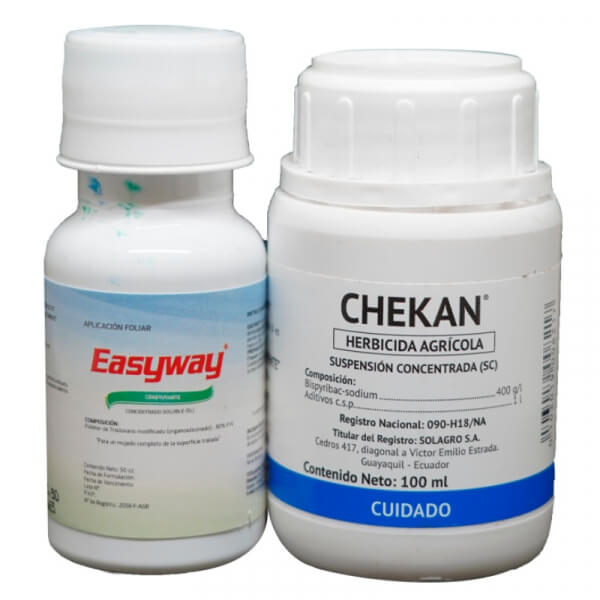 Chekan, herbicida,presentacion 100cc + easyway fijador