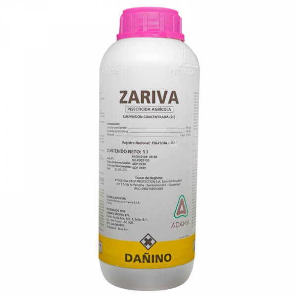 Zariva, insecticida,presentacion litro