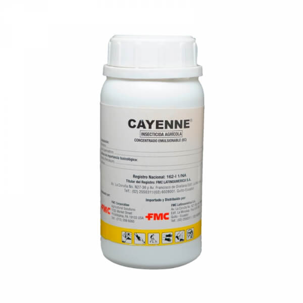 Cayenne, insecticida, presentacion 250cc