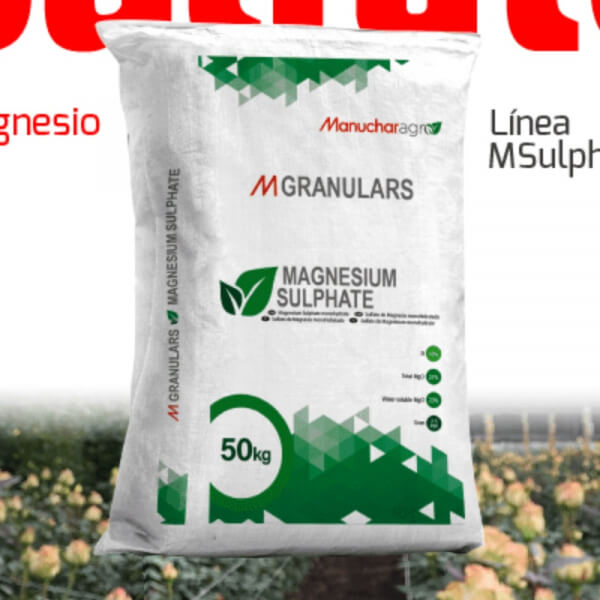 Sulfato de magnesio granulado, fertilizante, presentacion 50kilos