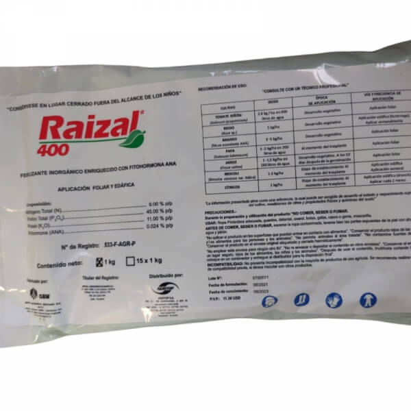 RAIZAL 400- fertilizante- foliar- presentación unidad