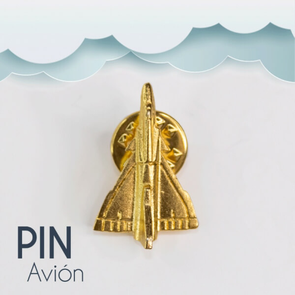 Pin de avión dorado