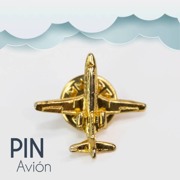 Pin de avión dorado