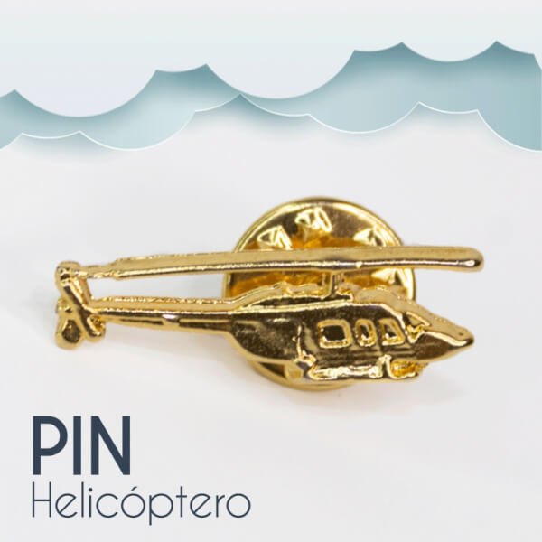 Pin de helicóptero dorado