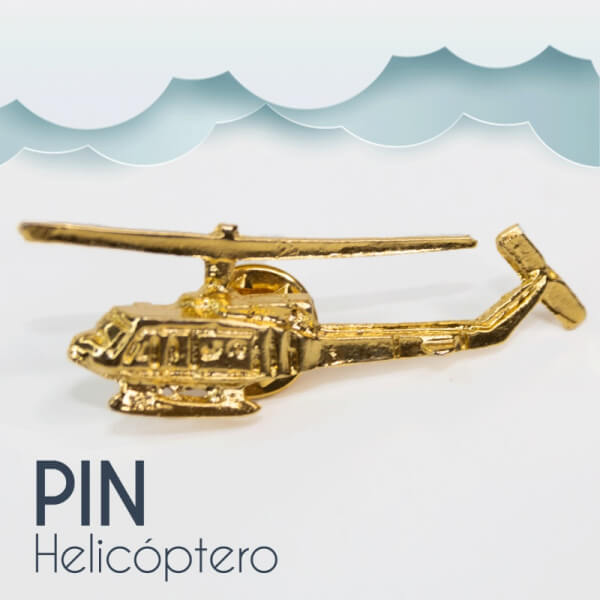 Pin de helicóptero dorado
