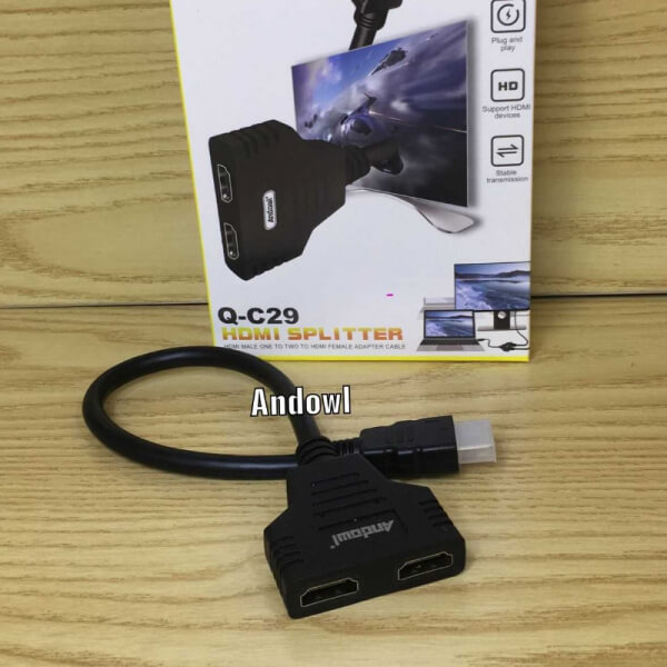 Cable divisor HDMI macho a 2 HDMI hembra 1 en 2 salidas Andowl