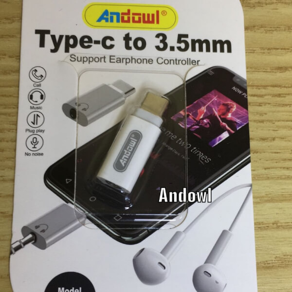Adaptador Tipo C → 3.5mm audifono Andowl