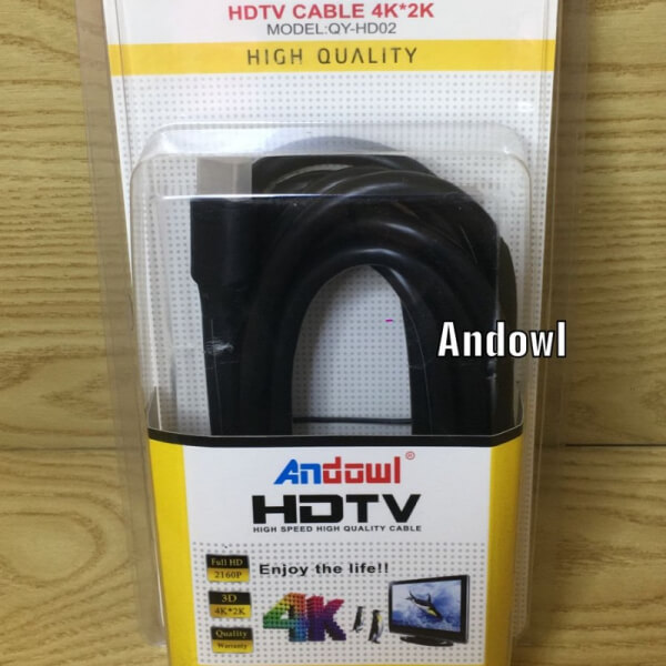 Cable HDMI 4K negro 3 Metros Andowl