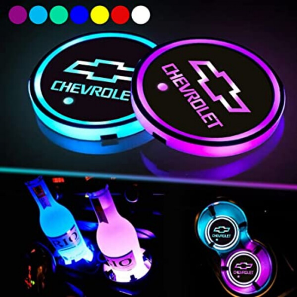 Portavasos LED para coche con 7 colores que cambian USB 68mm