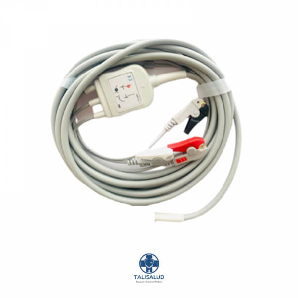 Cable ECG electrodos neonato tipo clip 3 leads 6 pines para monitor multiparámetros