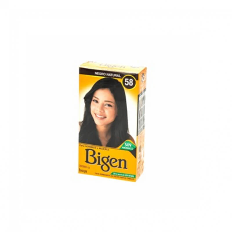 BIGEN 58 Negro Natural: Tinte Permanente en Polvo