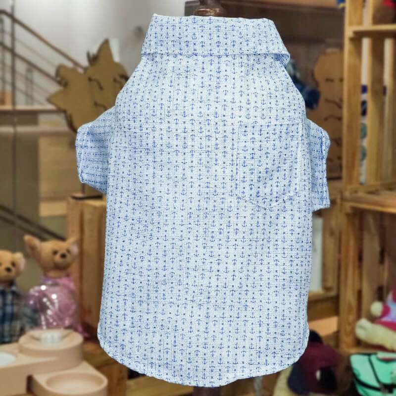 CAMISA BLANCA PARA PERRITOS Y GATITOS CON DISEÑOS MARINEROS XXXS - XXS