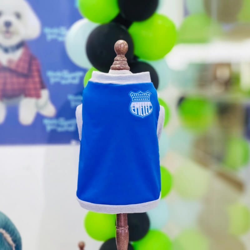CAMISETA EMELEC PARA PERRITOS Y GATITOS EN TALLAS XS - S