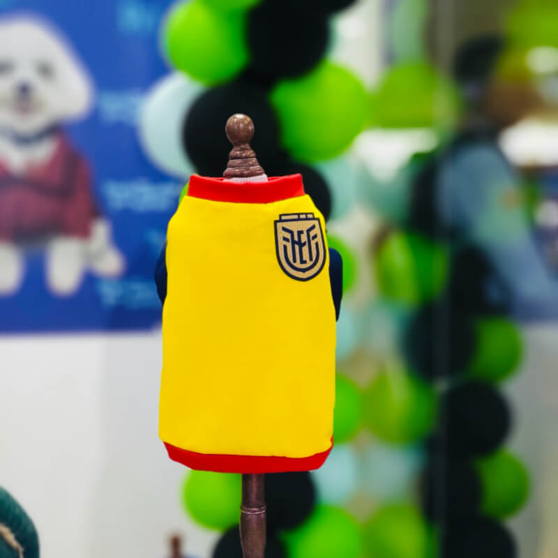 CAMISETA SELECCIÓN ECUADOR PARA PERRITOS Y GATITOS TALLAS XXXS - XXS