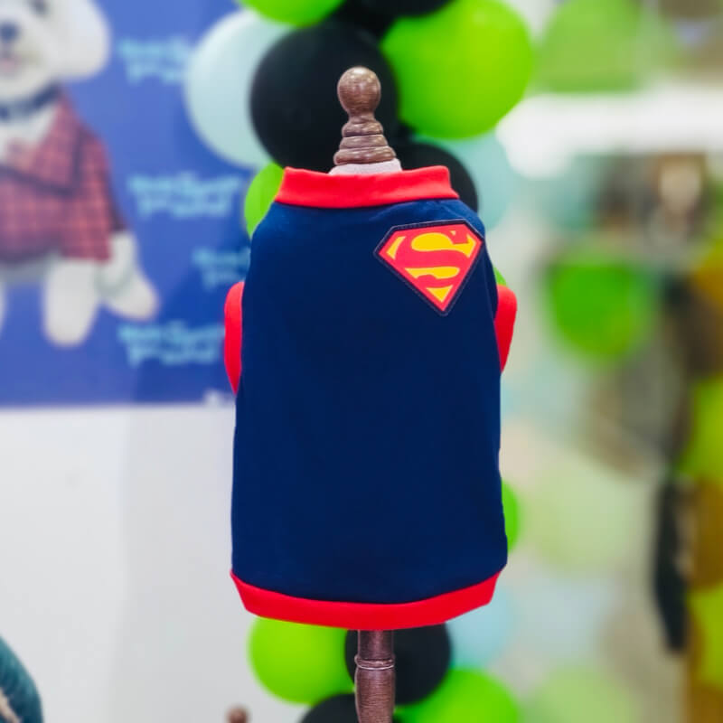 CAMISETA SUPERMAN PARA PERRITO Y GATITO TALLAS M - L