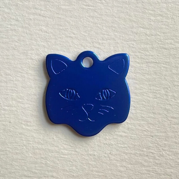 Placa gato azul