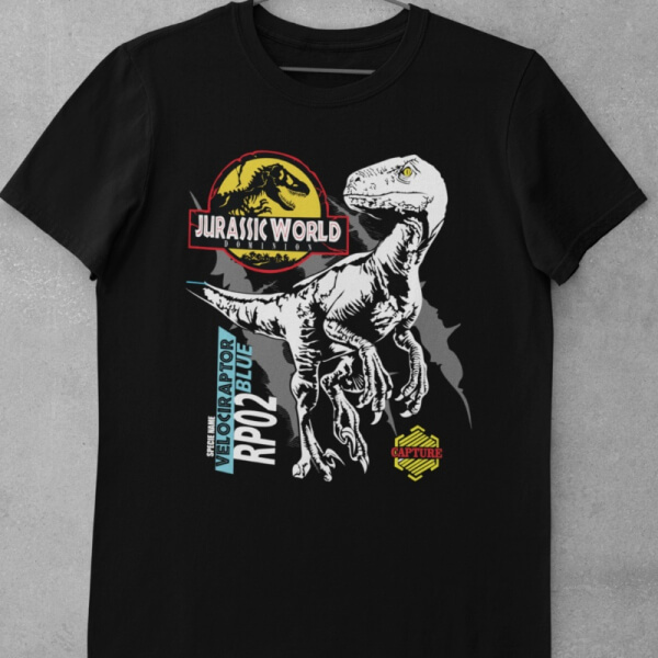 Camiseta de Algodón Jurassic World Dominion - Blue Raptor