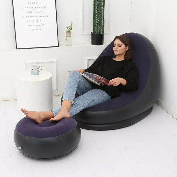 Asiento puff inflable