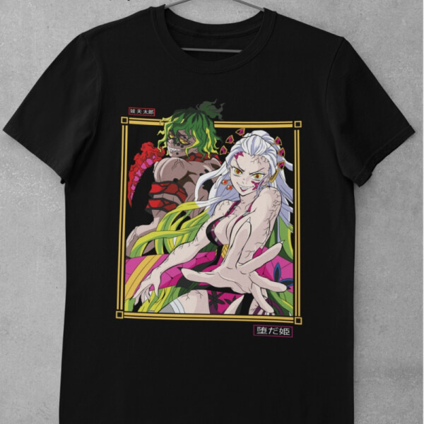 Camiseta de Algodón Kimetsu no Yaiba - Daki y Gyutaro