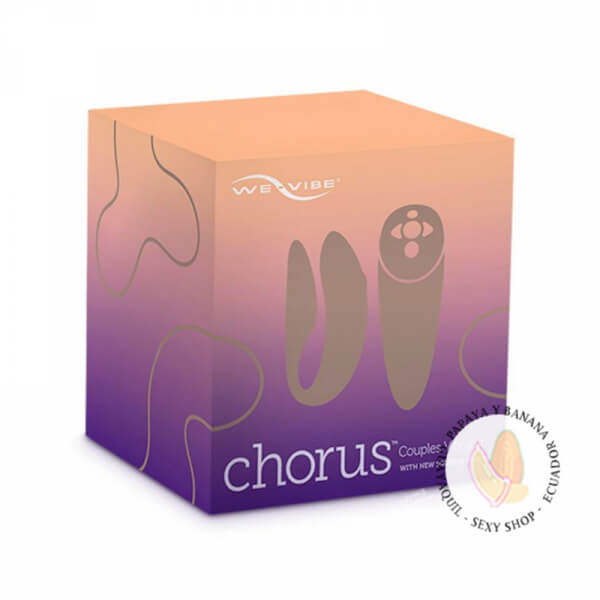Vibrador para parejas recargable We-Vibe Chorus con control Squeeze - Púrpura