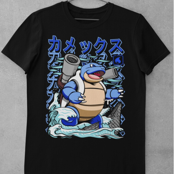 Camiseta de Algodón Pokemon - Blastoise Kaiju