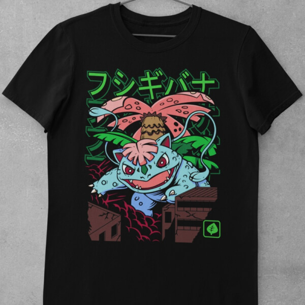 Camiseta de Algodón Pokemon - Venasaur Kaiju