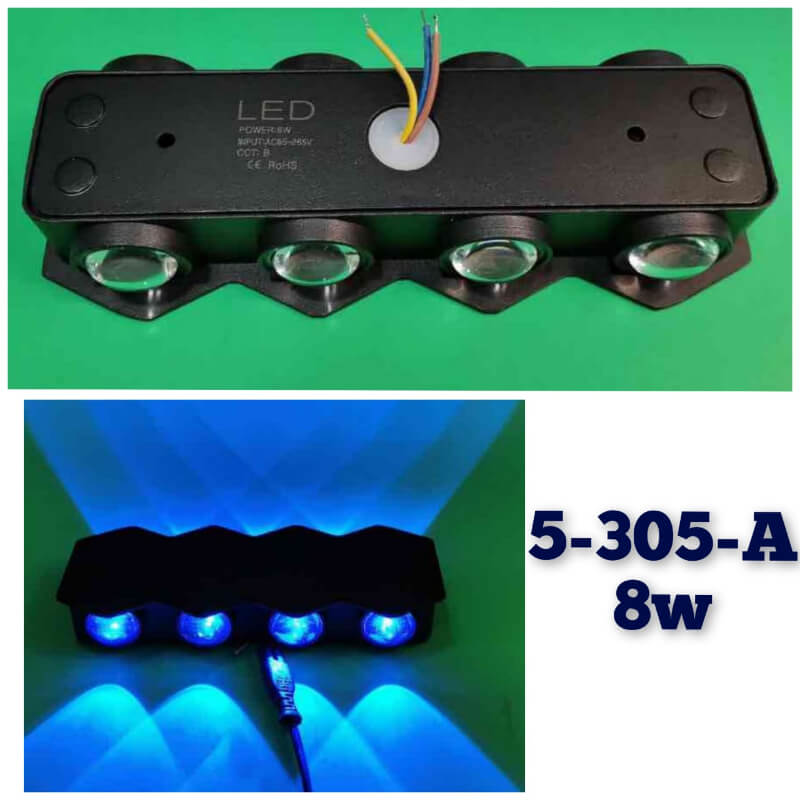 Aplique de Pared luz AZUL 8w