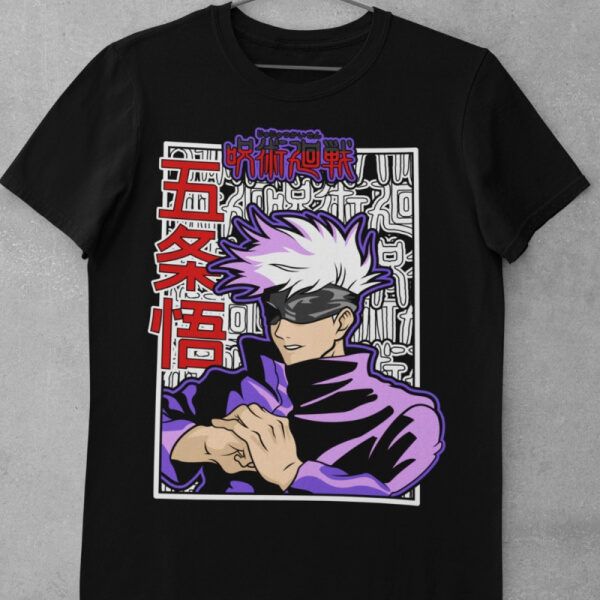 Camiseta de Algodón Anime - Satoru Gojo