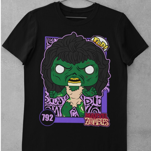 Camiseta de Algodón Marvel Zombies - She Hulk Funko